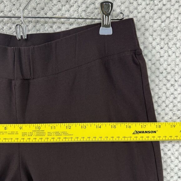 Eileen Fisher Pants Womens M Brown Stretch Pull On Lightweight Casual Mid Rise - Picture 12 of 12